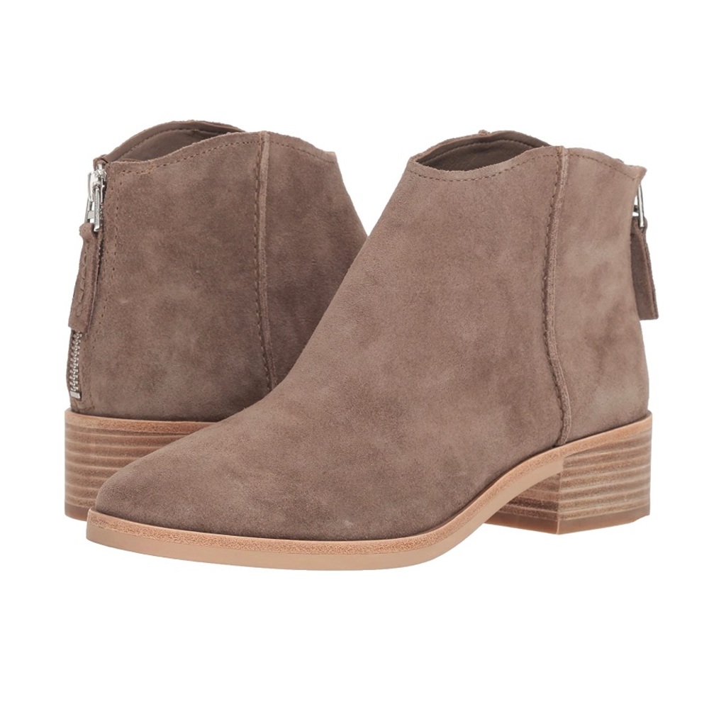 Dolce Vita Taupe Suede Ankle Bootie Boot